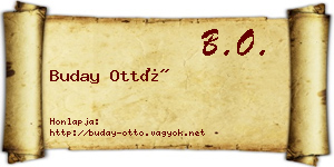 Buday Ottó névjegykártya